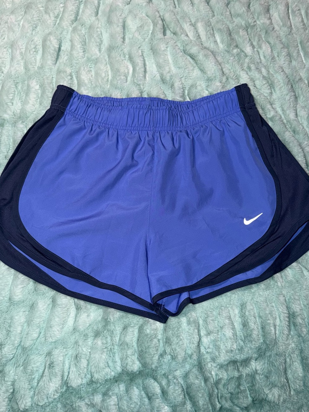 Nike Women's Royal Blue Athletic Shorts with Navy Trim